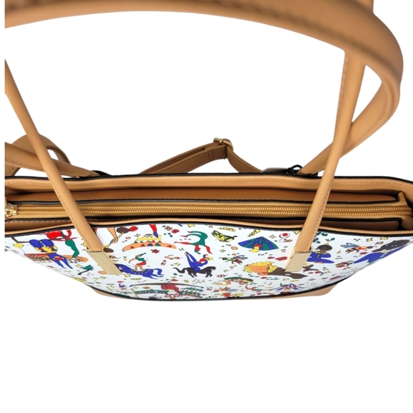 White Graffitti Mardi Gras Large Tote and Wallet Set - Picture 7 of 10